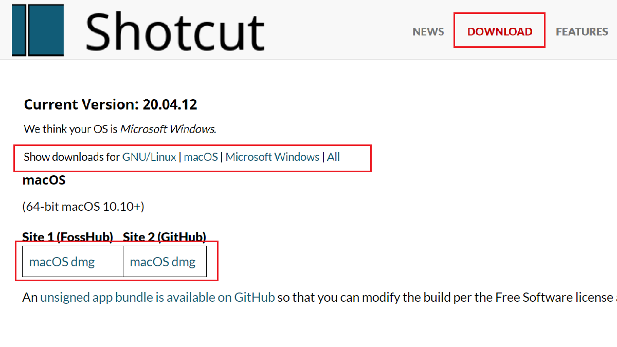 Shotcutのインストール